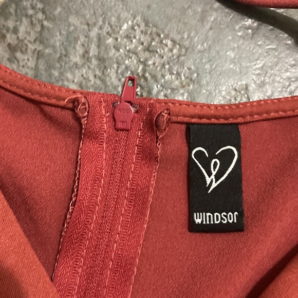 Gorgeous Brick Red Spaghetti StrappedDress. Size Small - Picture 4 of 9